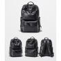 ZWY209 New Fashion Men PU Shoulder Bag Waterproof Lightweight Laptop Bag Simple Casual Outdoor Travel Business Work Backpack