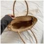 Custom 2024 Summer beach bag woven handmade straw bag bucket handbags for women ladies girls holiday bohemian