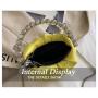 HR614 Women's Dinner Bag Pleated Cloud Diamond Handbag Fashion Wedding Chain Shoulder Party Rhinestone Shiny Evening Clutch Bag