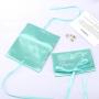 Luxury Double-Deck Satin Envelope Jewelry Pouch With Bow Envelope Silk Satin Gift Jewelry Packaging Dudt Bag