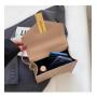 ZR540 Women's Bags Fashion Girl Clemence Solid Color Small Square Bag Simple Lattice Zipper Shoulder Crossbody Bag Female Party