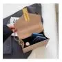 ZR540 Women's Bags Fashion Girl Clemence Solid Color Small Square Bag Simple Lattice Zipper Shoulder Crossbody Bag Female Party