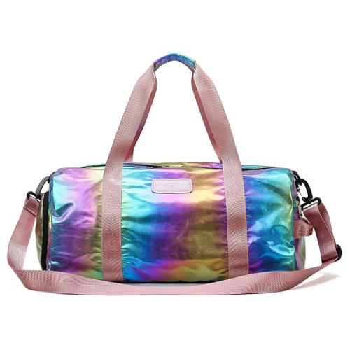 Women Overnight Gym Duffle Bag Lightweight Foldable Weekender Travel Sport Athletic Luggage Bag With Dry Wet Shoe Compartment