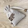Embroidery Logo Jute Drawstring Bag For Coffee Tea