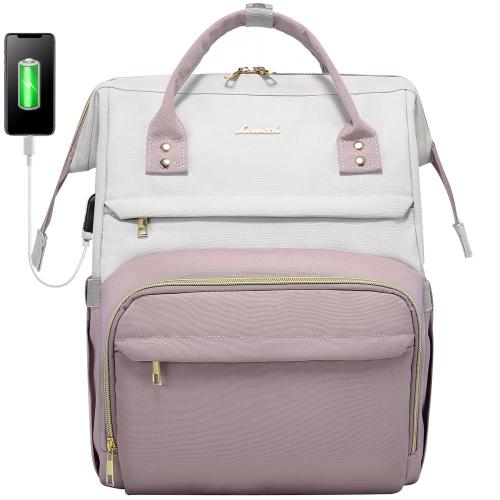 LOVEVOOK 2024 factory wholesale custom logo women Backpack with USB Port Travel School Bag large cute 15.6 inch Laptop Backpacks
