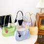 Japanese Preppy Style Cute Ins Small Square Bag Candy Color High Capacity Single Shoulder Bag Fresh Sweet Simple Underarm Bag
