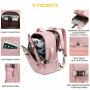 LOVEVOOK Wholesale Fashion Nylon 17.3 Inch Business Laptop Bags Flight Approved with Toiletry Bag Carry-On Women Travel Backpack