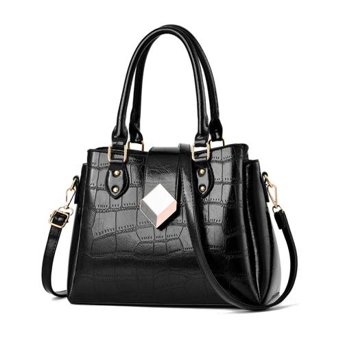 New Fashion Stone Pattern Lock Buckle Bag Large Capacity One Shoulder Crossbody Women's Handbag Luxury Shoulder Bag For Women
