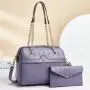 A Set Of Two Newest Diamond Lattice Chain Ladies Hand Bags Fashion Simple Bolsos Mujer Crossbody Bag 2024 Designer Women Bags