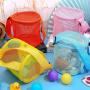 Gelory Colorful Beach Toy Seashell Shell Bags for Kids Girls Boys Adjustable Carrying Straps Cylinder Mesh Beach Bag
