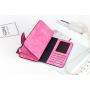 KBW497 New Long Style 3 Layers Ladies Women Multi-function Coin Purse Pu Leather Card Holder Clutch Wallet Lady Purses