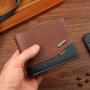 Men's Retro Cross-Border Short Wallet Multi-Card Soft Leather Bag with Dollar Sign Factory Waterproof Wallet