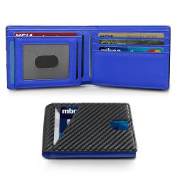 RFID Blocking Leather Slim Wallet for Men Bifold Minimalist Front Pocket Mens Money Clip Wallet