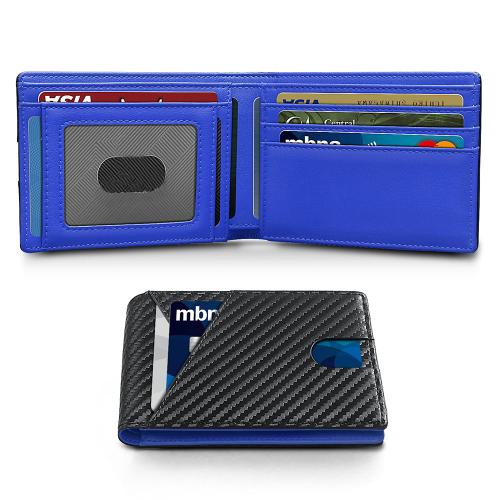 RFID Blocking Leather Slim Wallet for Men Bifold Minimalist Front Pocket Mens Money Clip Wallet