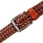 Custom size men leather belts mens woven belts genuine leather luxury men weaved belt