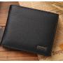 ZF204 Fashion Casual Short Wallet Vertical Head Layer Oil Wax Cowhide Men Leather Money Clip Waterproof