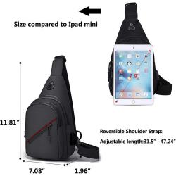 Gelory Wholesale Custom Chest Bag For Men Outdoor Waterproof Crossbody Crossbody Singe Shoulder Bag With USB Port