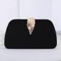 New fashion luxury design evening bag velvet metal leaf with banquet clutch bags small square bag women's handbag