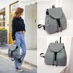 Backpack imafi bag women's 2021 new Japanese Lingge city simple fashion lattice women's backpack solid color leisure sports back