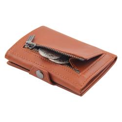 OEM/ODM men leather wallet trifold rfid blocking wallet genuine leather smart men wallet