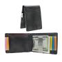 Double front pocket slim wallet men minimalist pu leather lizard pattern money clip wallet for wholesale