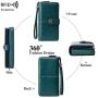 ZF257 RFID Women Long Soft Leather Anti-theft Money Clip Zipper  Pockets Checkbook Cover Slim Card Holder Simple Coin Wallet