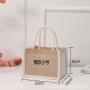 Customized logo linen retro handbag DIY painting jute bag