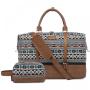 Sucipi Factory wholesale 2pc/set Weekender Travel Bags with Shoes Compartment Large Canvas PU Toiletry Duffel Bags Men Women