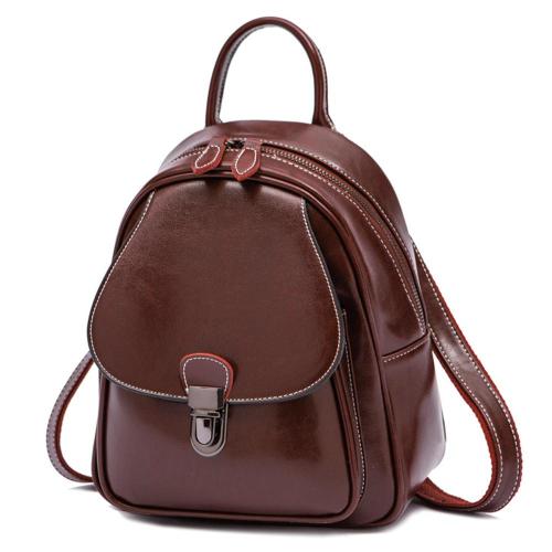 Fashion Handmade New Real Leather Backpack Retro Genuine Natural Cowhide Leather Vintage backpack Casual Work Laptop Bags