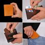Custom Crazy Horse Leather Bifold Card Holder Rfid GenuineLeather Credit Card Holder Rfid Bifold Wallet