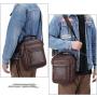 XL288 First Layer Cowhide Genuine Leather Men's Shoulder Bag Multi-layer Large Capacity Handbag Wear-resistant Durable Bag