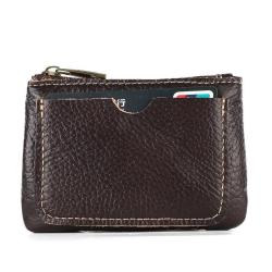 ZWY276 Men Lychee Print Genuine Leather Coin Purse Wholesale Multi-card Lightweight Card Case New Business Student Money Clip