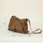 Custom Logo Leather Messenger Bag Ladies Calf Skin Leather Shoulder Bag Crossbody Bag