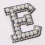 Stock Black Self Adhesive Rhinestone Sparkle Letter Sew Iron on Alphabet Embroidery Clothes English A-Z Designer Patches
