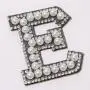 Stock Black Self Adhesive Rhinestone Sparkle Letter Sew Iron on Alphabet Embroidery Clothes English A-Z Designer Patches