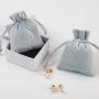 Custom Logo Printed Velvet Gift Bag Luxury Velvet Drawstring Bag For Jewelry