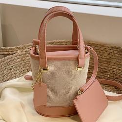 Canvas Bag Ladies Women Fashion Handbags Contrasting Color Designer Handbag Wholesale Bucket Cheap Women Bags