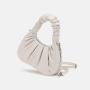 2024 Ruched Folds Elegant Design Genuine Leather Shoulder Handbags Fashion Ladies Cloud Purse Bag Wholesale