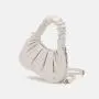 2024 Ruched Folds Elegant Design Genuine Leather Shoulder Handbags Fashion Ladies Cloud Purse Bag Wholesale