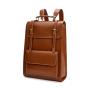 Custom Logo PU Leather Fashion Cover college Bags Backpack PU Waterproof Student Backpack School Bag