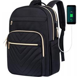 Custom Everyday Use Fashion Water Resistant Soft Lightweight 15.6 Inch Quilted Laptop Backpack For Women