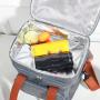 ZX014 Dual Compartment Reusable Cooler Bag Waterproof Bento Lunch Bag Thermal Picnic Insulated Lunch Bag With Food Container