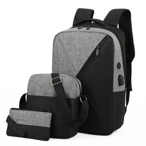 KBW556 Hot Wholesale Usb Charging Backpack Oxford Cloth Stitching Business Book Computer Bag Three Sets of Shoulder Bag