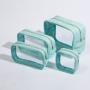 Keymay Stock 7 Color S M L XL Transparent Cosmetic Bag Large Pvc Makeup Bag Toiletry Travel Bag Women Clear Pouch