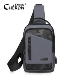 2022 Latest Custom 100 Pieces Large Capacity Travel Cell Phone Usb Port Cross Body Shoulder Chest Bag With Logo Packaging