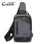 2022 Latest Custom 100 Pieces Large Capacity Travel Cell Phone Usb Port Cross Body Shoulder Chest Bag With Logo Packaging