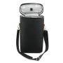 Insulated 2 Bottle Wine Tote Carrier | Padded Wine Cooler Bag for Travel Picnic BYOB | Portable Wine Bag with Shoulder Strap