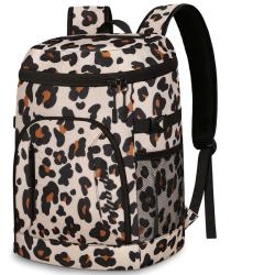 Large Capacity Leakproof 30-Can Insulated Thermal Bag Soft Cooler for Beverage Lunch Travel - Unisex Cooler Backpack