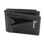 Custom mens pu leather wallet rfid blocking carbon fiber pattern wallet with euro style money clip