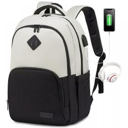 LOVEVOOK Fashion Custom Logo Men Laptop Backpack Canvas 15.6 Computer Backpack Bookbags Anti-theft College Student School Bags